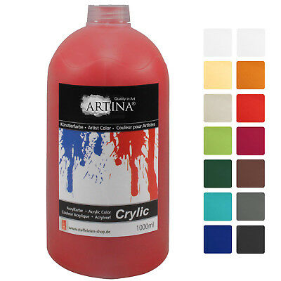 Acrylfarben 1000 Ml Malfarbe Acrylfarbe Künstlerfarbe Farbe Malen Tuben Künstler