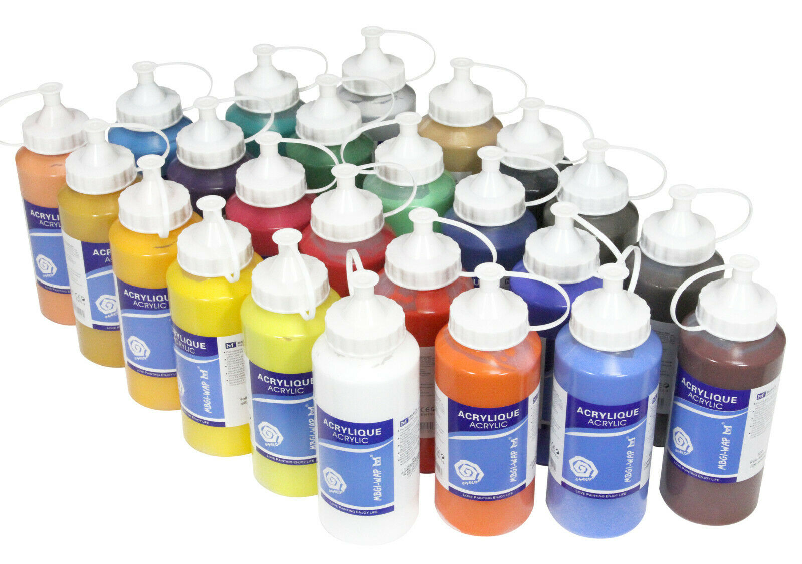 Magi® Künstler-acrylfarben, Freie Farbwahl Aus 24 Premium Farbtönen à 500ml